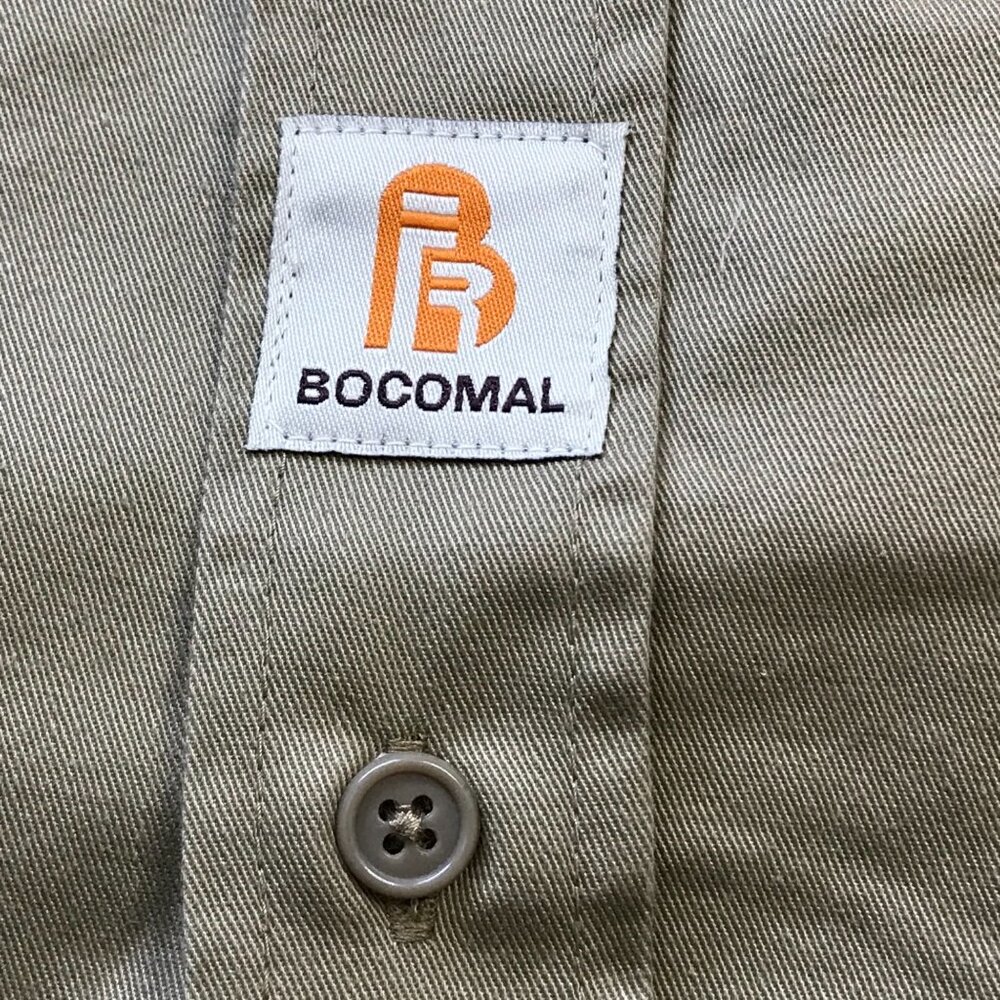 BOCOMAL‎ 7.5oz FR Flame Resistant Shirt Men's Sz 2XL Khaki 100% Cotton NFPA2112 - Picture 15 of 16